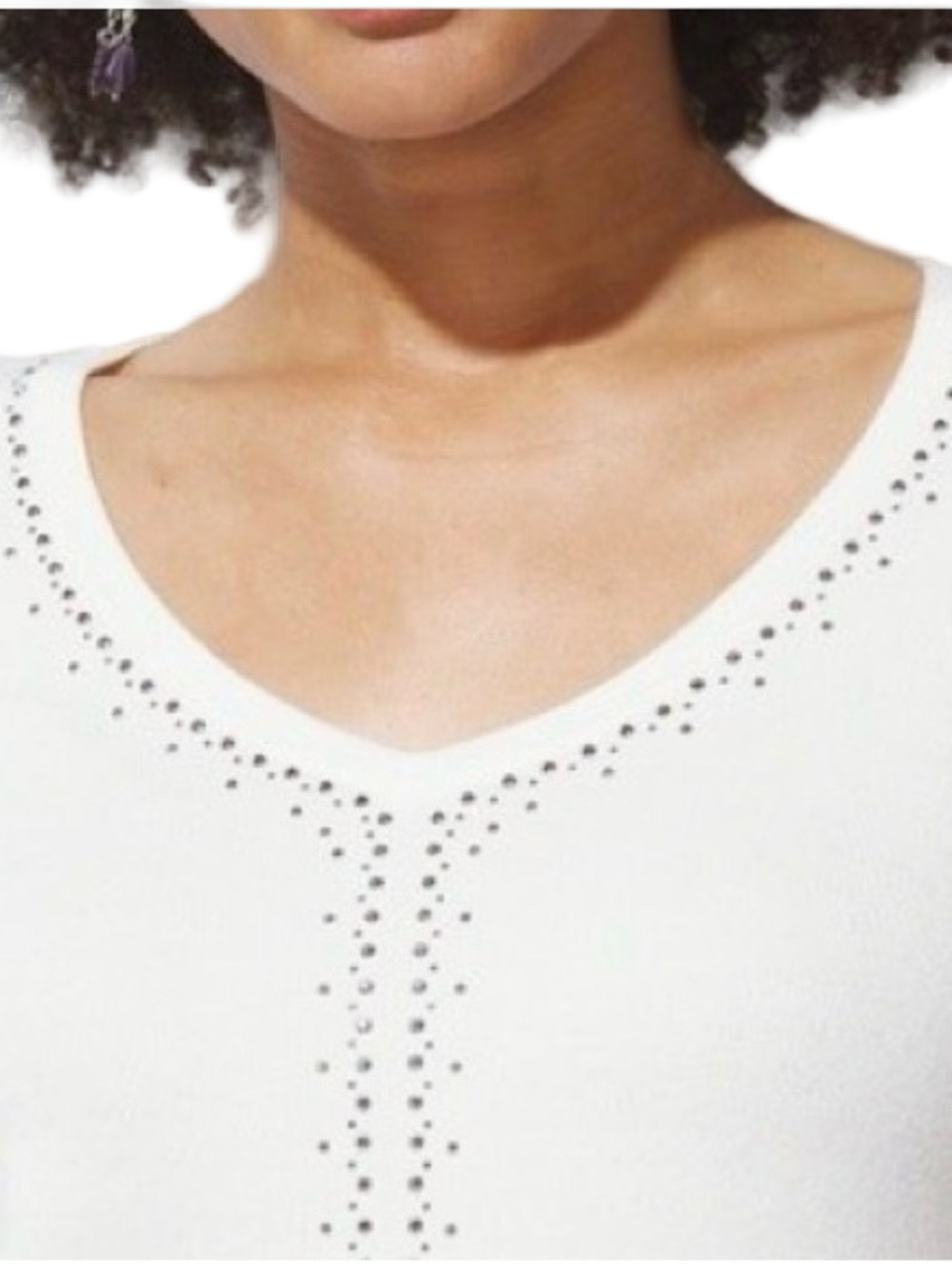 26. NWT WOMENS CHICO’S 4/XXL DETAIL SWEATER - Picture 2 of 3